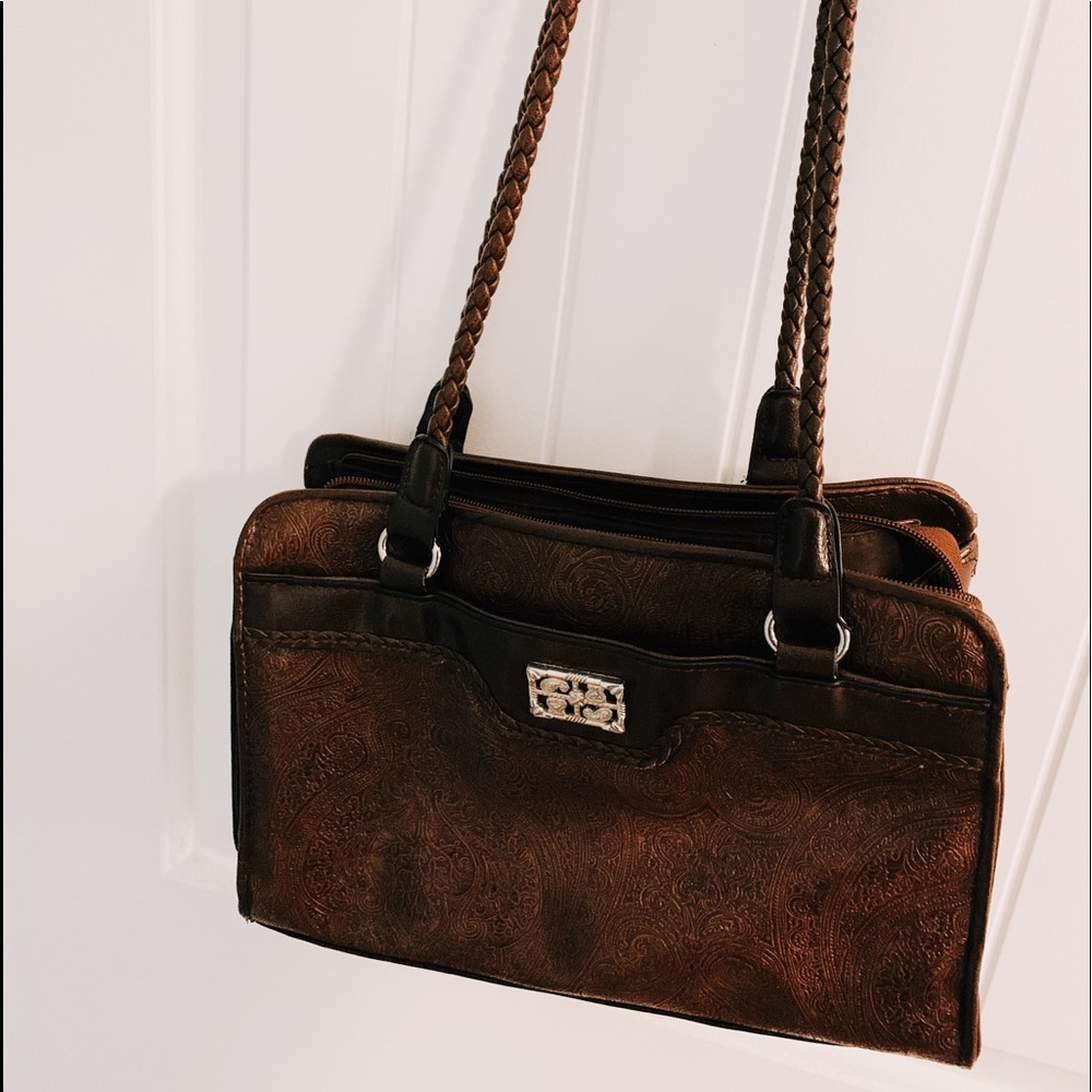 brown leather purse